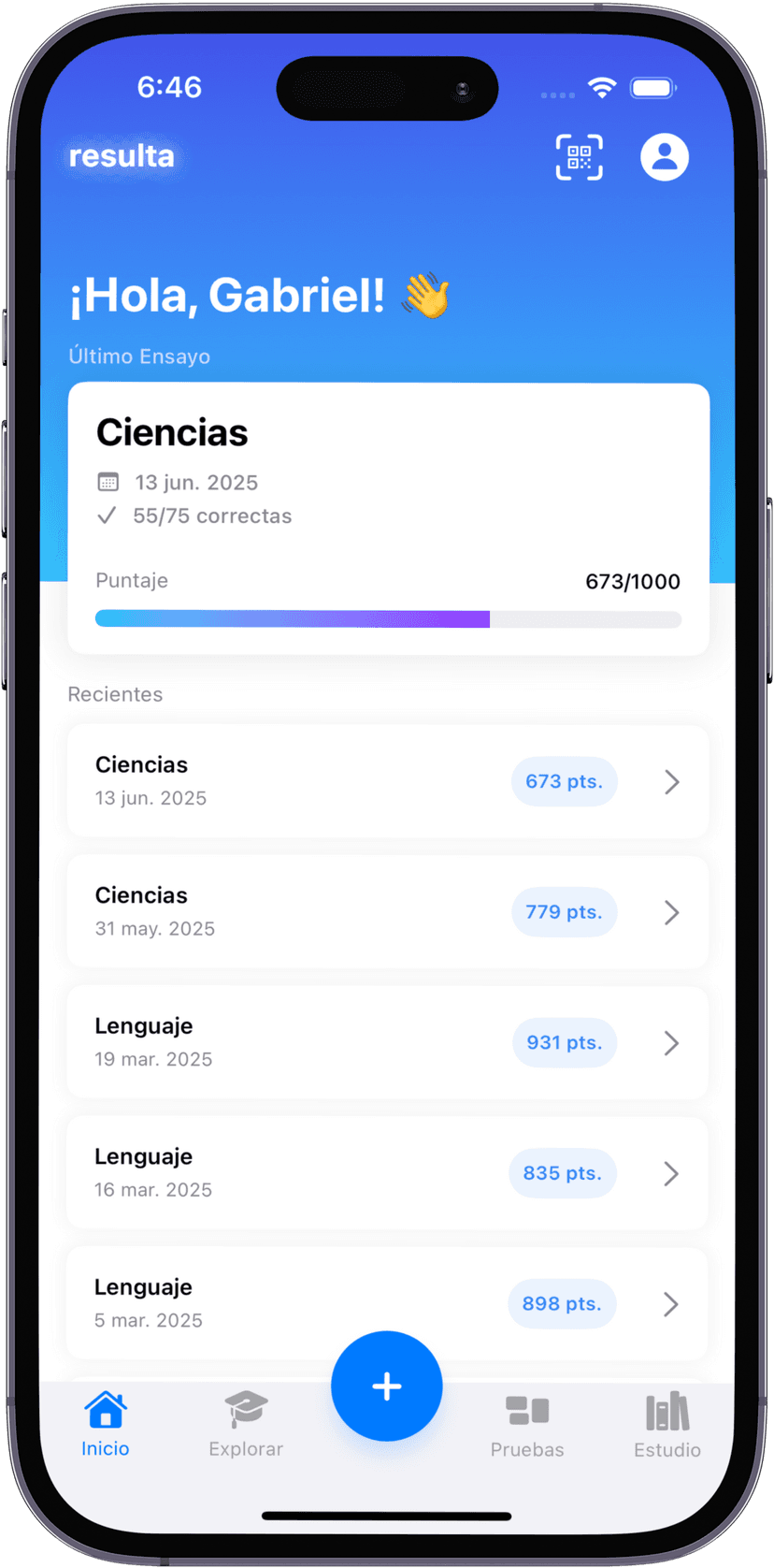 Mockup de la App Resulta